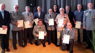 Die Reservistenkameradschaft Walldürn ehrte langjährige Mitglieder.