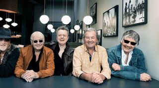 Deep Purple spielen am 22. Oktober in der Mannheimer SAP Arena (v.l.): Bassist Roger Glover, Schlagzeuger Ian Paice, der neue Gitarrist Simon McBride, Sänger Ian Gillan und Keyboarder Don Airey.
