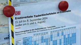 Zeitweise ist aktuell ein Bus-Ersatzverkehr eingerichtet.
