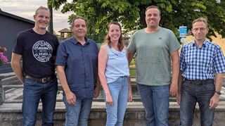Der neu gewählte Ortschaftsrat (von links): Klaus Gerner, Thomas Frank, Carolin Mall, Tobias Sauer und Udo Hönninger.