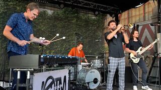 Jazz Against The Machine: Florian Wehse (Trompete), Claus Kiesselbach (Vibrafon), Philipp Rehm (Bass) und Philipp Rittmannsperger (Schlagzeug)