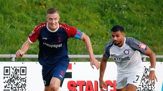 Verbissen kämpfen muss am Samstag der FSV Hollenbach (hier im Bild Sebastian Schiek), will er nach drei sieglosen Partien endlich wieder einen „Dreier“ aufs eigene Konto bringen.