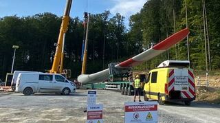 Am Windpark angekommen.