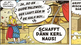 In „Asterix als Palatinator“ kommt auch pfälzisches Liedgut nicht zu kurz.