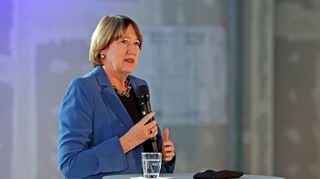 Hildegard Müller, Präsidentin des Verbandes der Automobilindustrie (VDA), auf der "MM"-Veranstaltung im Congress Center Rosengarten.