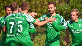 Zu früh gefreut: Nach 13 Minuten bejubelt Oberwittstadt die Führung gegen Götzingen. Letztlich endete das Spiel aber 3:1 für die Gastgeber.