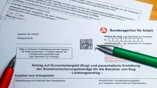 Das Antragsformular für Kurzarbeitergeld. Aktuell haben mehr als 200 Betriebe der Region Kurzarbeit angezeigt...