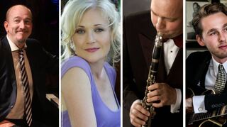 Chris Hopkins und seine „International Swing Stars“ treten am 6. Oktober im Rahmen der Konzertreihe „Jazz in der Aula“ im Martin-Schleyer-Gymnasium in Lauda auf.