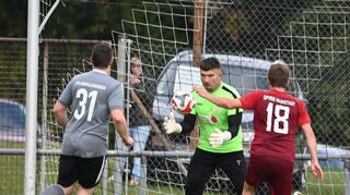 Er blieb ohne Gegentreffer: Marek Wojtysiak, Torhüter der SpG Leibenstadt I/Sennfeld II, gewann mit seinem Team bei der Spvgg. Hainstadt II mit 2:0.