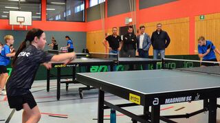 Genau hingeschaut haben (v.l.) Hermann Braun, Ralf Würzberger, Martin Krug und Wolfgang Hepp, die Talente erkannt und die „Tischtennis-Akademie FC Külsheim“ ins Leben gerufen. Mit mittel- und langfristigen Plänen soll der Tischtennis-Sport in Külsheim nationales Spitzenniveau erreichen.