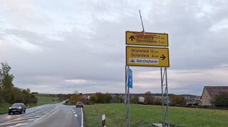 Bis Gerchsheim ist die Landesstraße 578 offen. Wer Richtung Würzburg muss, wird umgeleitet.
