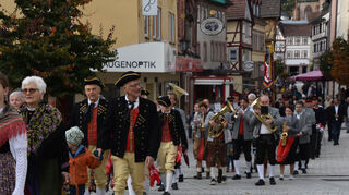 Der bunte Zug ist Zeichen regen Vereinslebens in der Stadt.