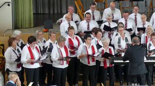 Der gemischte Chor der Chorgemeinschaft Hohebach-Hollenbach unter Leitung von Volkmar Deeg.