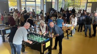 Auch Bürgermeisterstellvertreter Norbert Beck bewies beim GMS-Herbstfest sportlichen Ehrgeiz.