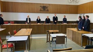 Prozessauftakt vor dem Landgericht Mosbach.