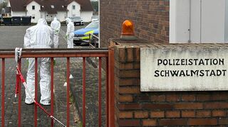 Vor der Polizeiwache in Schwalmstadt erschoss die Polizei eine 20-Jährige. Sie soll eine Waffe auf Polizeibeamte gerichtet haben, die einer scharfen Schusswaffe «zum Verwechseln ähnlich» war. (Archivbild)