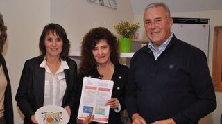 Das Familienzentrum ist umgezogen. Darüber freuen sich (von links): Beate Maier, Petra Horn, Cornelia Renk und Joachim Markert.