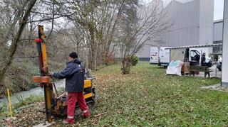 Kleinrammbohrungen zur Erkundung des Untergrunds gab es im Zuge der Planungen für den ergänzenden Hochwasserschutz in Osterburken.