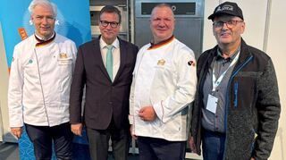 Minister Peter Hauk traf Obermeister Peter Schlär und Bäcker-Weltmeister Siegfried Brenneis.