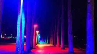 Winterleuchten im Kurpark.