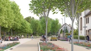 Im Herbst 2026 ist ein Start der Bauarbeiten denkbar. So könnte (bisherige Planung) die neue Igersheimer Straße vor dem Kloster später aussehen.