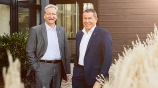 Dr. Norbert Schön (links) und Paul Gehrig erklärten den FN die Pläne des Stadtwerks.