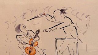 Ein Cello-Konzert, wie es der „Kritzler von Igerseim – Professor Gottfried Müller – sieht.