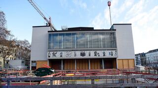 Baustelle Nationaltheater: Hier entstehen unterirdisch Präsenzwerkstätten, zur Goethestraße und zum Unteren Luisenpark hin Proberäume.