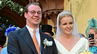 Ludwig Erbprinz und seine Gemahlin Helene bei ihrer Hochzeit im vergangenen Jahr.