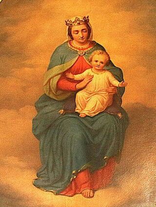 In der katholischen Kirche St. Gumbert ist Maria über Apfelbach schwebend zu sehen.