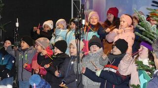 Der Kinderchor der Astrid-Lindgren- Schule Elpersheim war auch dabei.