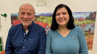 Dr. Rolf Ebert mit seiner Nachfolgerin Dr. Nesrin Karabul.