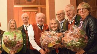 Die Geehrten der Musikkapelle Gerlachsheim.
