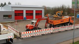 Trotz schwieriger Haushaltslage soll Rosenberg ein neues Feuerwehrhaus erhalten. Es ist bereits im Bau.