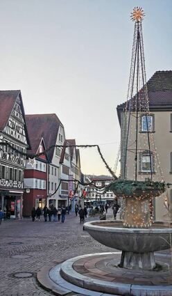 Blick in die Bad Mergentheimer Fußgängerzone.