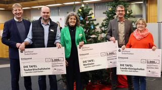 Die Sparkasse Tauberfranken unterstützt mit insgesamt 4000 Euro die Tafelläden in Tauberbischofsheim, Lauda-Königshofen, Wertheim und Bad Mergentheim.