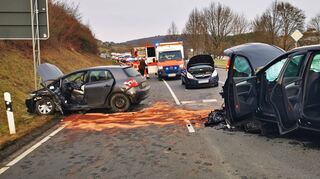 Unfall auf der B 19.