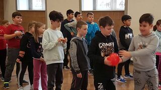 Viel Freude hatten Kinder bei einem Grundschulaktionstag des Gesundheitsamts des Main-Tauber-Kreises unter dem Motto: „Ich will gesund bleiben!“ in der Sprachheilschule Unterschüpf.