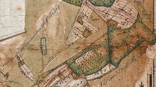 <p>Ein Teil der Nassiger Gemarkung auf einer Karte von ca. 1805. Vorlage Staatsarchiv Wertheim, R-K Nr. 377.</p>