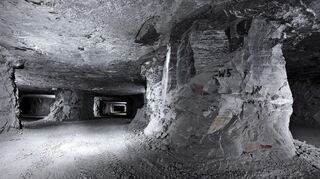 So sieht das Bergwerk von Knauf in Hüttenheim aus, wo seit Ender der 1950er-Jahre Anhydrit abgebaut wird. Der Gips-Abbau in Altertheim soll ebenfalls im so genannten Kammer-Pfeiler-Verfahren erfolgen.