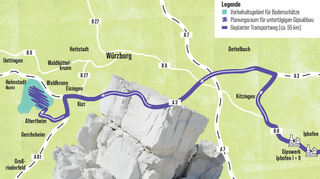 In der Altertheimer Mulde liegt ein großes Gipsvorkommen, das die Firma Knauf erschließen will.