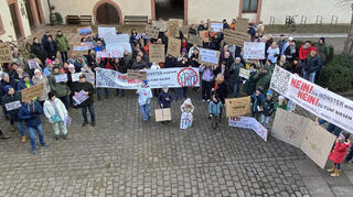 Der Protest der Bürgerinitiative „Nein! Zum Monsterwindpark“ .