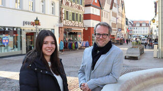 Wirtschaftsförderer Dr. Tim Schnyder und seine Stellvertreterin Lorena Klingert.