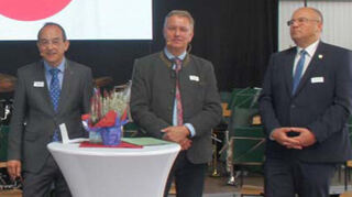 Thorsten Weber, Dr. Norbert Rippberger, Roland Burger (von rechts) bei einer Veranstaltung im IGO 2022.