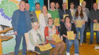 Geehrte der Naturschutzgruppe Taubergrund für zehn, 20, 30 und 40 Jahre Mitgliedschaft mit Erika Neumann und Sabrina Neeser.