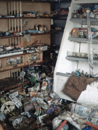 1984 zerstörte das Hochwasser Laden und Backstube.