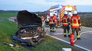 Am Windrad auf der Höhe bei Apfelbach, auf der B 290, kam es zu einem schweren Verkehrsunfall.