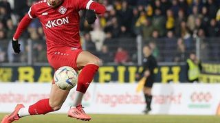 Benyas Solomon Junge-Abiol schoss das siegbringende Tor für die Würzburger Kickers in Aubstadt.