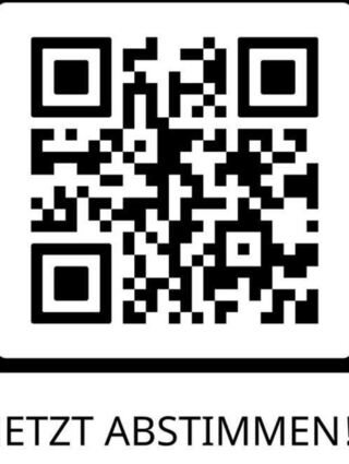 Über diesen QR-Code läuft die Online-Abstimmung. Man kann aber auch das Bild im Artikel ausschneiden, ausfüllen und einwerfen.