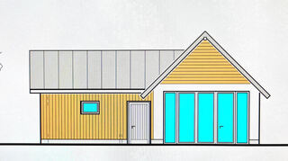 So sah der Plan zum Umbau des Bürgercafés aus. Im Anbau sollten Küche und Toiletten untergebracht werden.